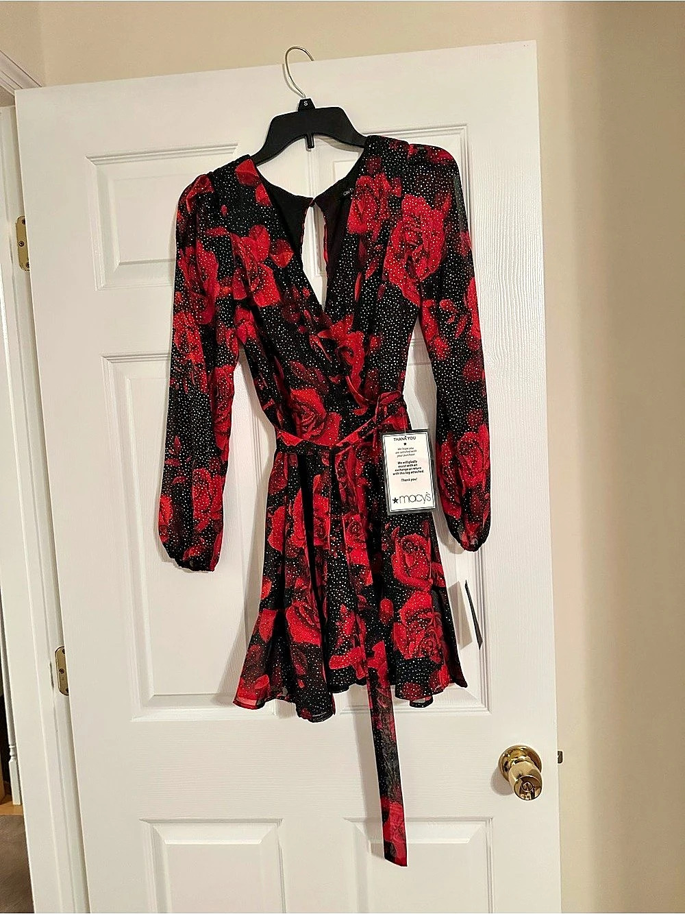 City Studio 353535Floral Mini Dress in Black & Red